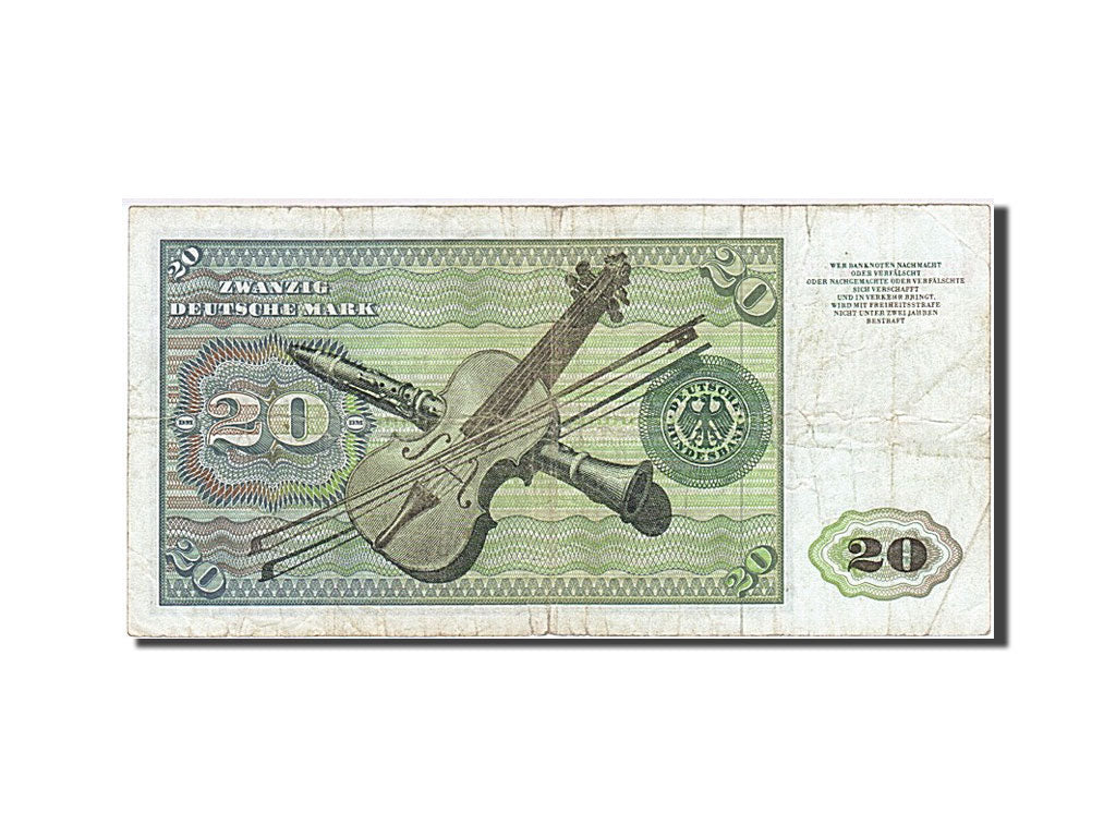 Germany - Federal Republic, 20 Deutsche Mark, 1977, KM #32b, 1977-06-01,...