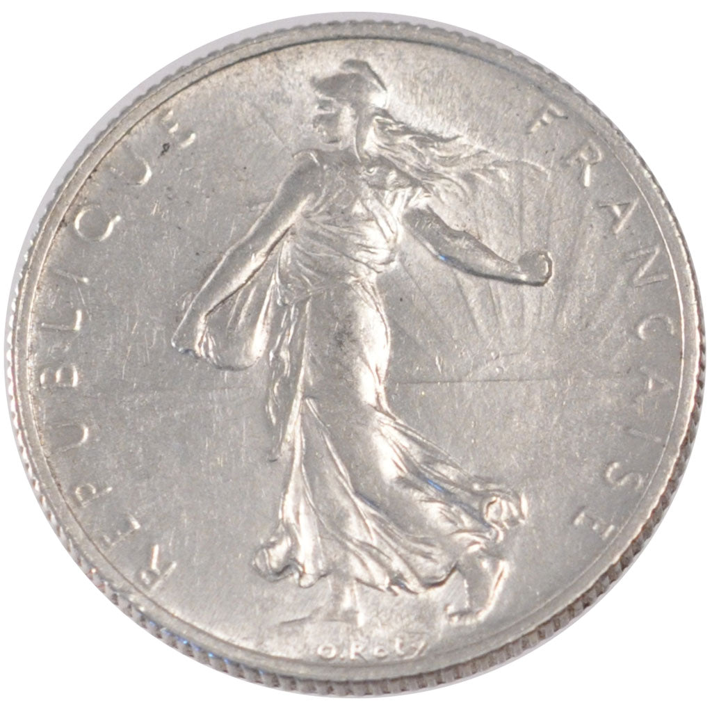 FRANCE, Semeuse, 2 Francs, 1917, Paris, KM #845.1, MS(60-62), Silver, 27,...