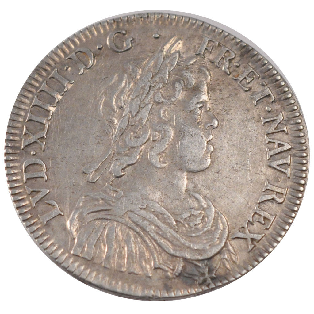 Moneda, Francia, Louis XIV, 1/2 Écu à la mèche courte, 1/2 Ecu, 1643, Paris