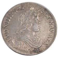 Moneda, Francia, Louis XIV, 1/2 Écu à la mèche courte, 1/2 Ecu, 1643, Paris