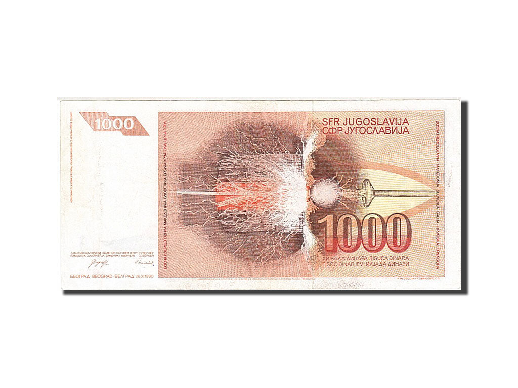 Banknote, Yugoslavia, 1000 Dinara, 1990, 1990-11-26, EF(40-45)