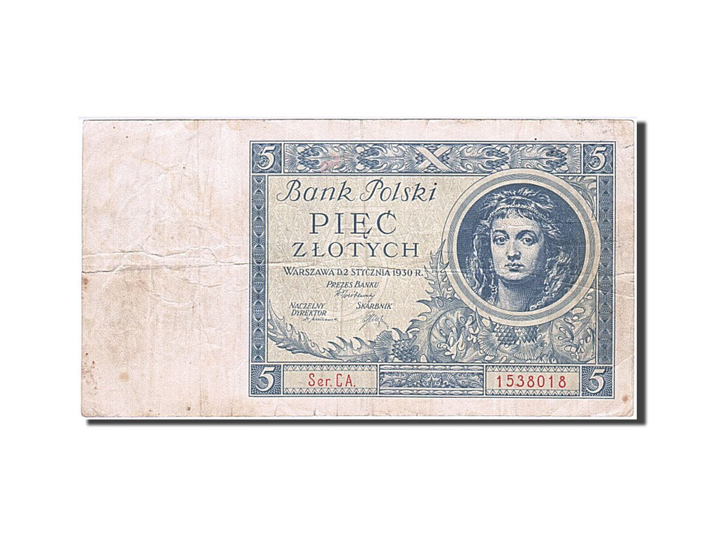 Pologne, 5 Zlotych, type 1930-1932