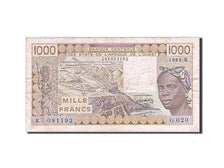 West African States, 1000 Francs, 1981, KM #207Bb, VF(20-25), K 081192