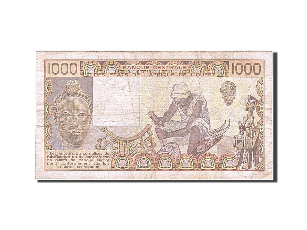 West African States, 1000 Francs, 1981, KM #207Bb, VF(20-25), K 081192