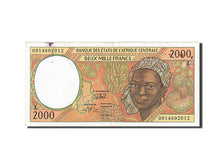 Central African States, 2000 Francs, 1993, KM #403La, EF(40-45), L 0014602012