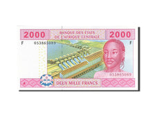 Biljet, Staten van Centraal Afrika, 2000 Francs, 2002, NIEUW