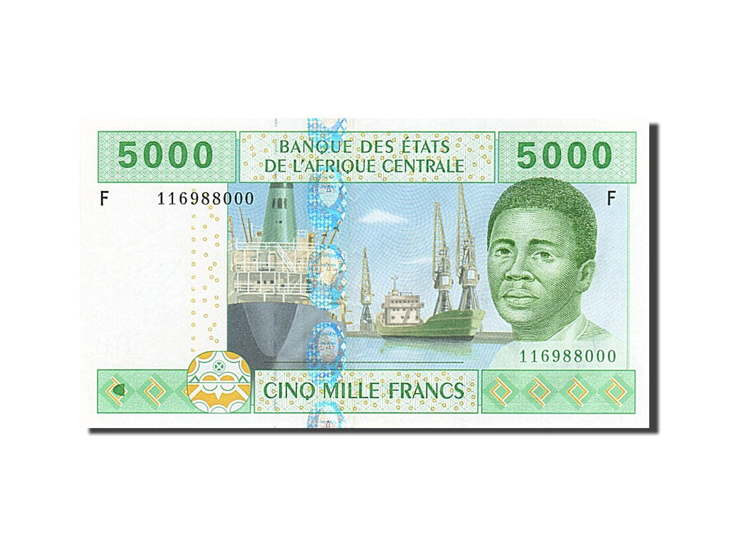 Billete, 5000 Francs, 2002, Estados del África central, SC