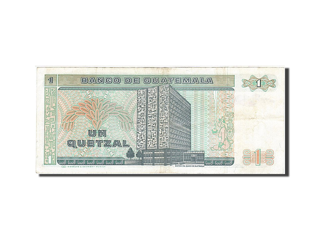 Guatemala, 1 Quetzal, 1988, KM #66, 1988-01-06, VF(20-25), B 9676361 K