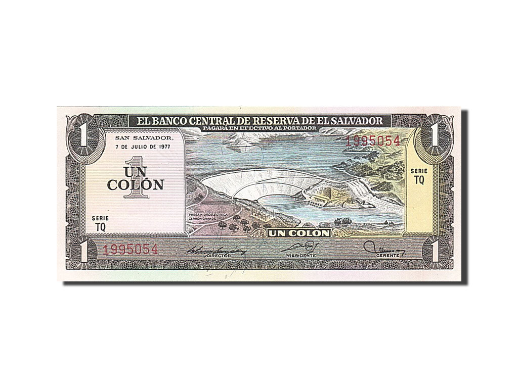 Billet, El Salvador, 1 Colon, 1977, 1977-07-07, NEUF