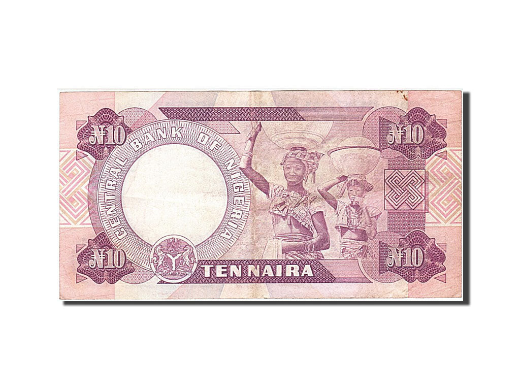 Nigeria, 10 Naira, KM #25a, EF(40-45), A/83 242501