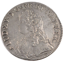 FRANCE, Écu aux branches d'olivier, ECU, 1734, Nantes, KM #486.20, EF(40-45), ..