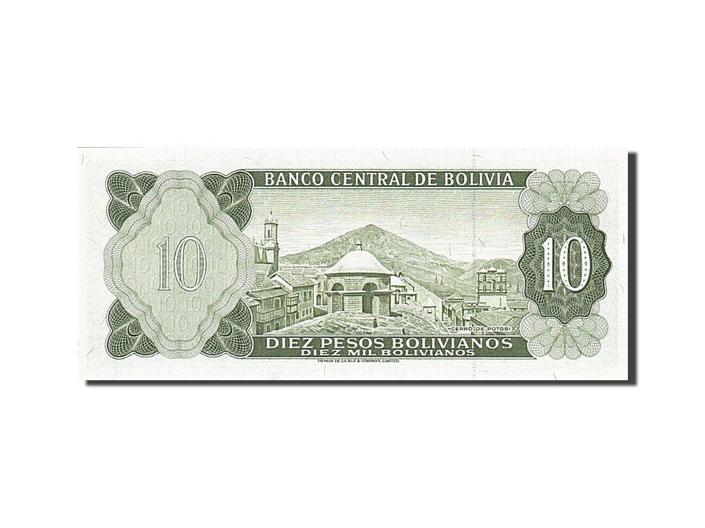 Bolivia, 10 Pesos Bolivianos, 1962, KM #154a, UNC(65-70), S2138471