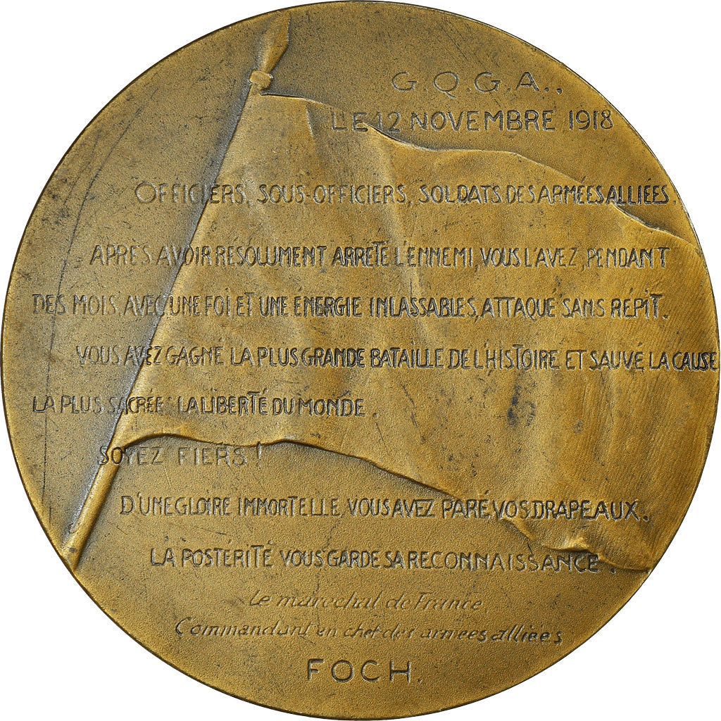 France, Medal, Maréchal Foch, Commandant des Armées, History, 1918