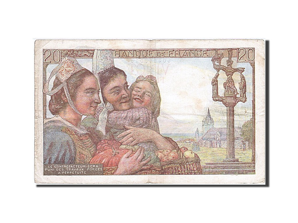 France, 20 Francs, 20 F 1942-1950 ''Pêcheur'', 1950, KM #100d, 1950-02-09, V...