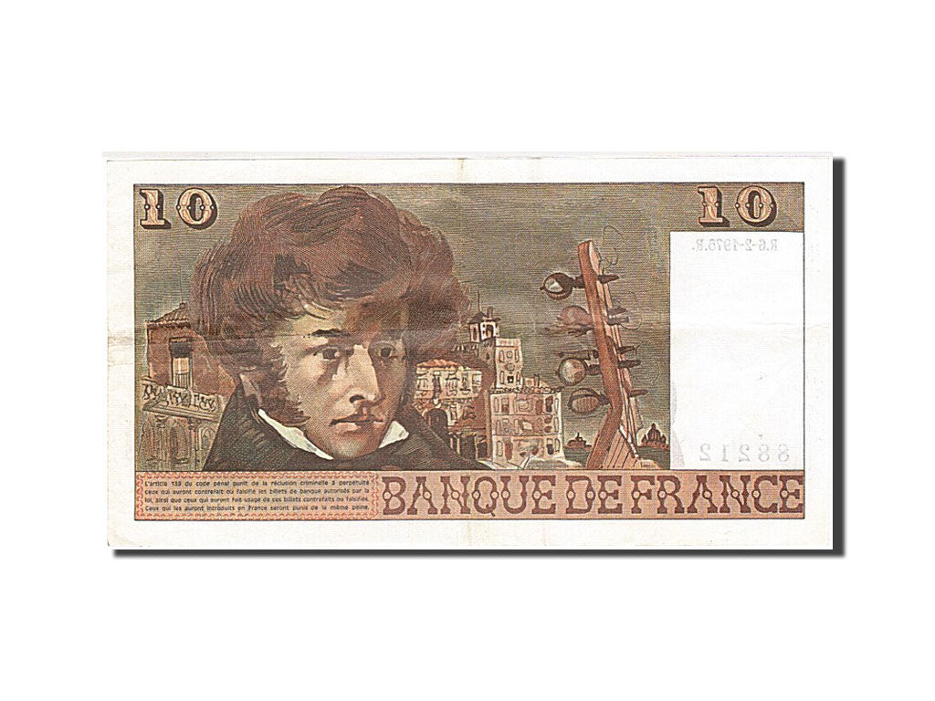 Francia, 10 Francs, 10 F 1972-1978 ''Berlioz'', 1975, KM:150b, 1975-02-06, BB...