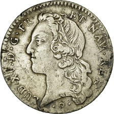 Munten, Frankrijk, 1/5 Ecu, 1743, Bordeaux, FR+, Zilver, Gadoury:299