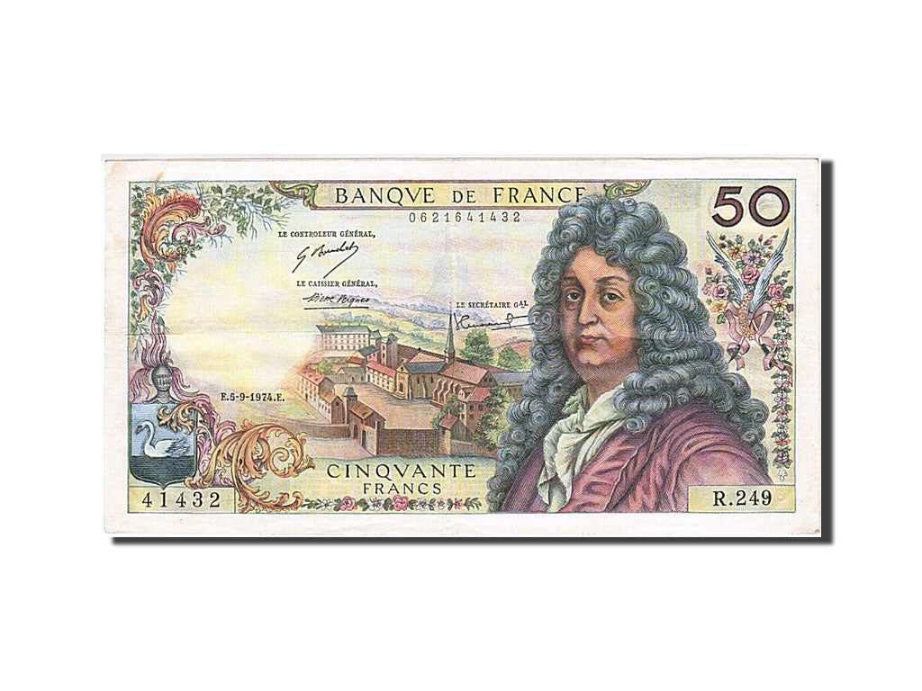 Francia, 50 Francs, 50 F 1962-1976 ''Racine'', 1974, KM:148d, 1974-09-05, BB+...