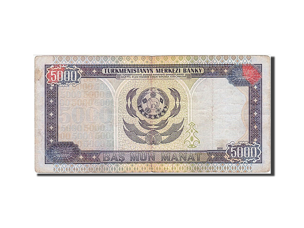 Banknote, Turkmenistan, 5000 Manat, 2000, VG(8-10)