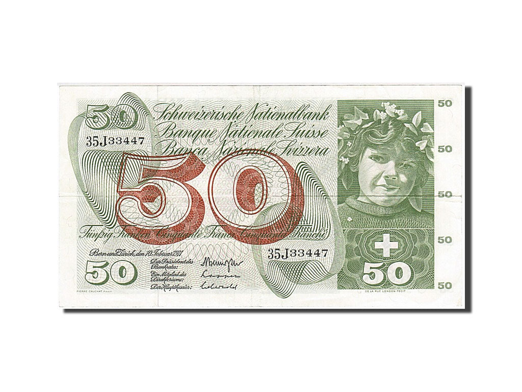 Banknote, Switzerland, 50 Franken, 1971, 1971-02-10, VF(30-35)