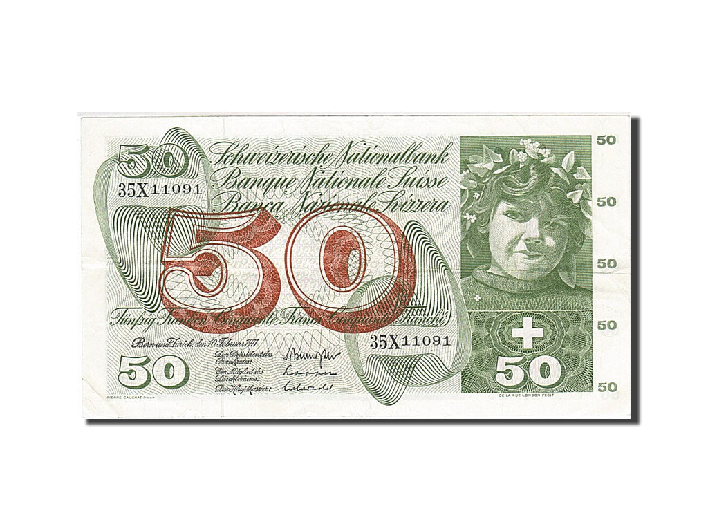 Banknote, Switzerland, 50 Franken, 1971, 1971-02-10, VF(20-25)