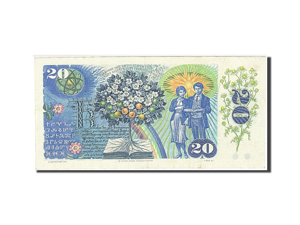 Banknote, Czechoslovakia, 20 Korun, 1988, AU(55-58)