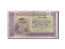 Czechoslovakia, 50 Korun, 1945, KM #62a, VG(8-10), JN 876664