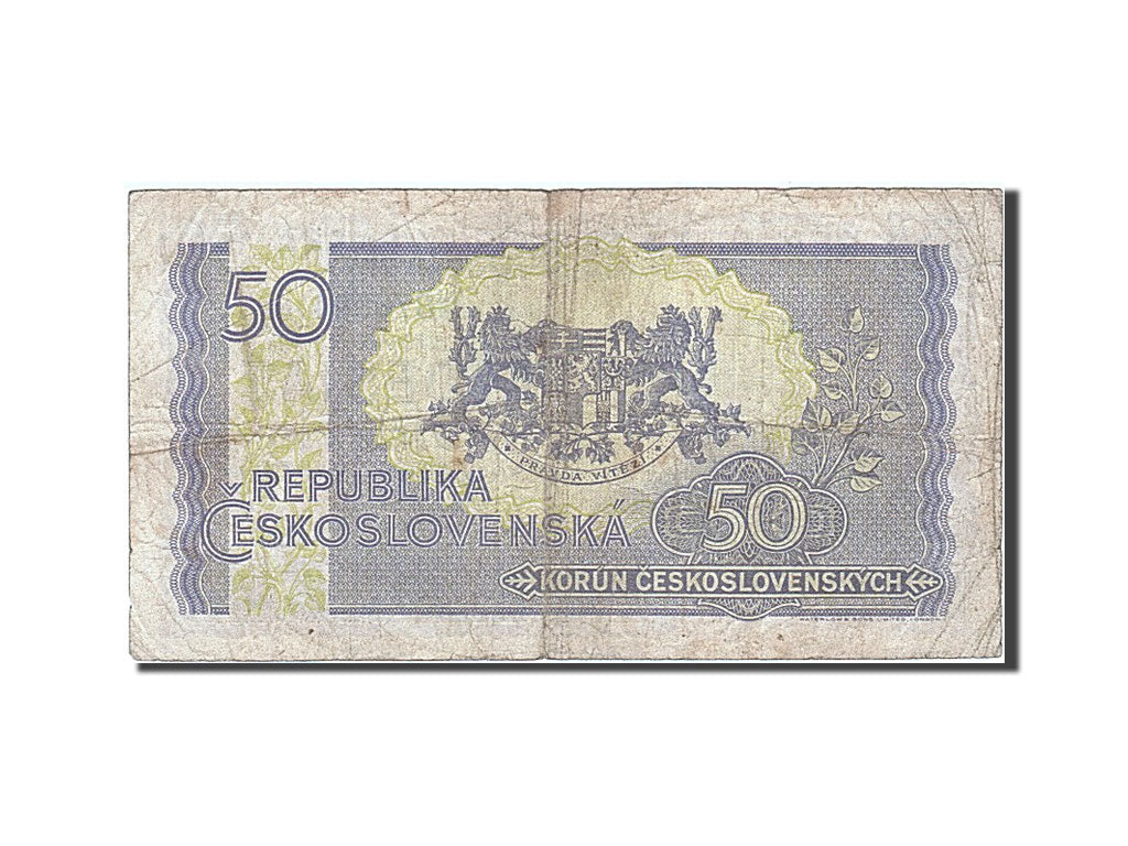 Czechoslovakia, 50 Korun, 1945, KM #62a, VG(8-10), JN 876664
