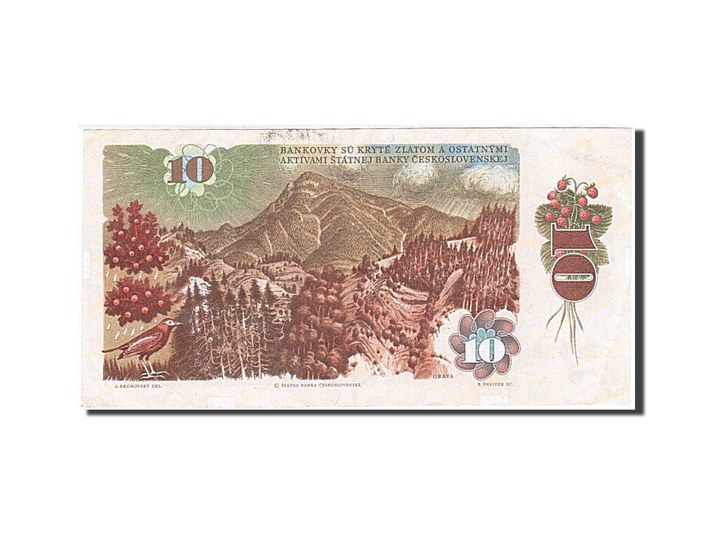 Banknote, Czechoslovakia, 10 Korun, 1986, AU(55-58)