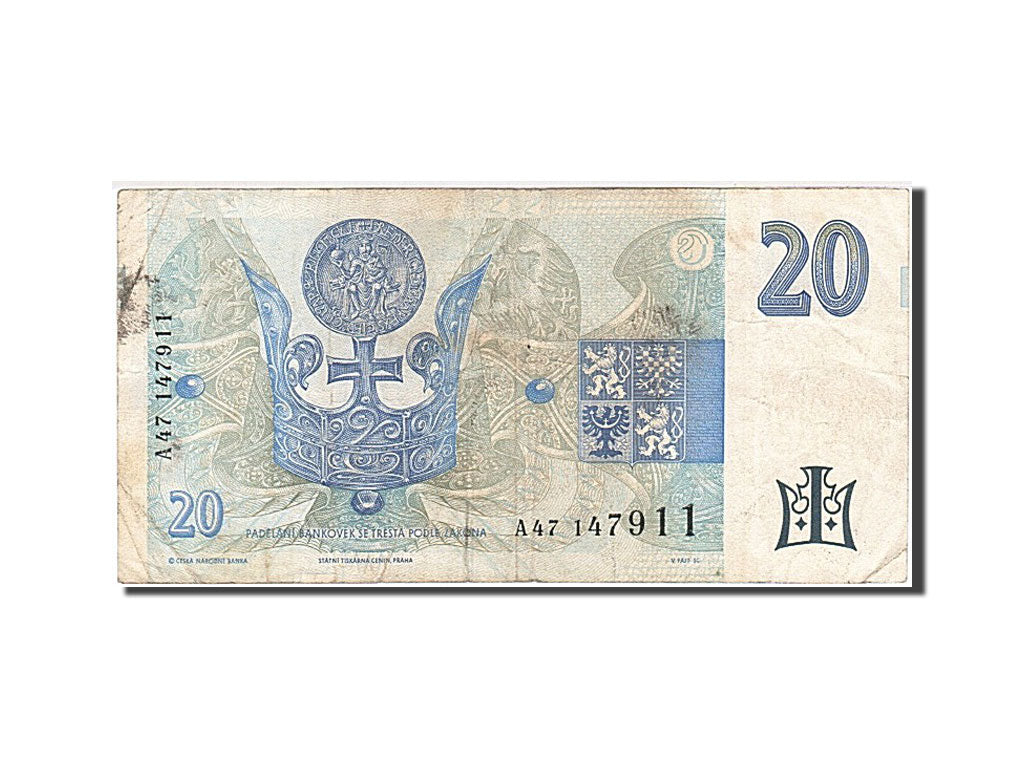 Czech Republic, 20 Korun, 1994, KM #10a, VF(20-25), A47 147911