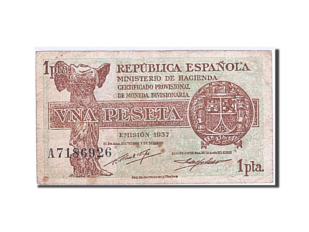 Banknote, Spain, 1 Peseta, 1937, VF(20-25)