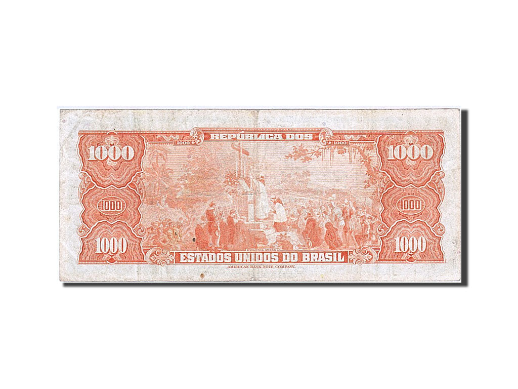 Brazil, 1 Cruzeiro Novo on 1000 Cruzeiros, 1966, KM #187b, VF(20-25), 095723