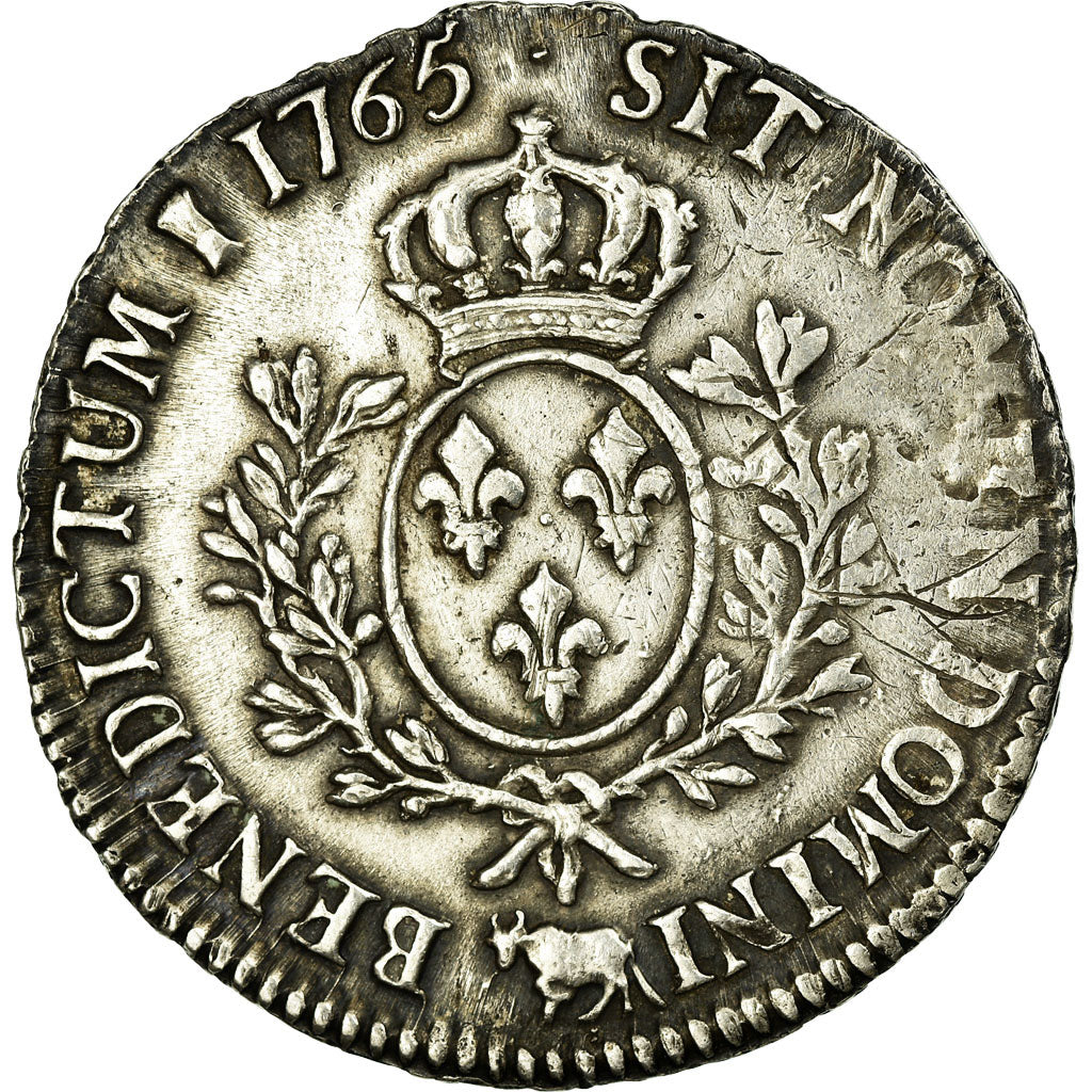 Coin, France, Louis XV, Écu de Béarn au bandeau, Ecu, 1765, Pau, VF(30-35)