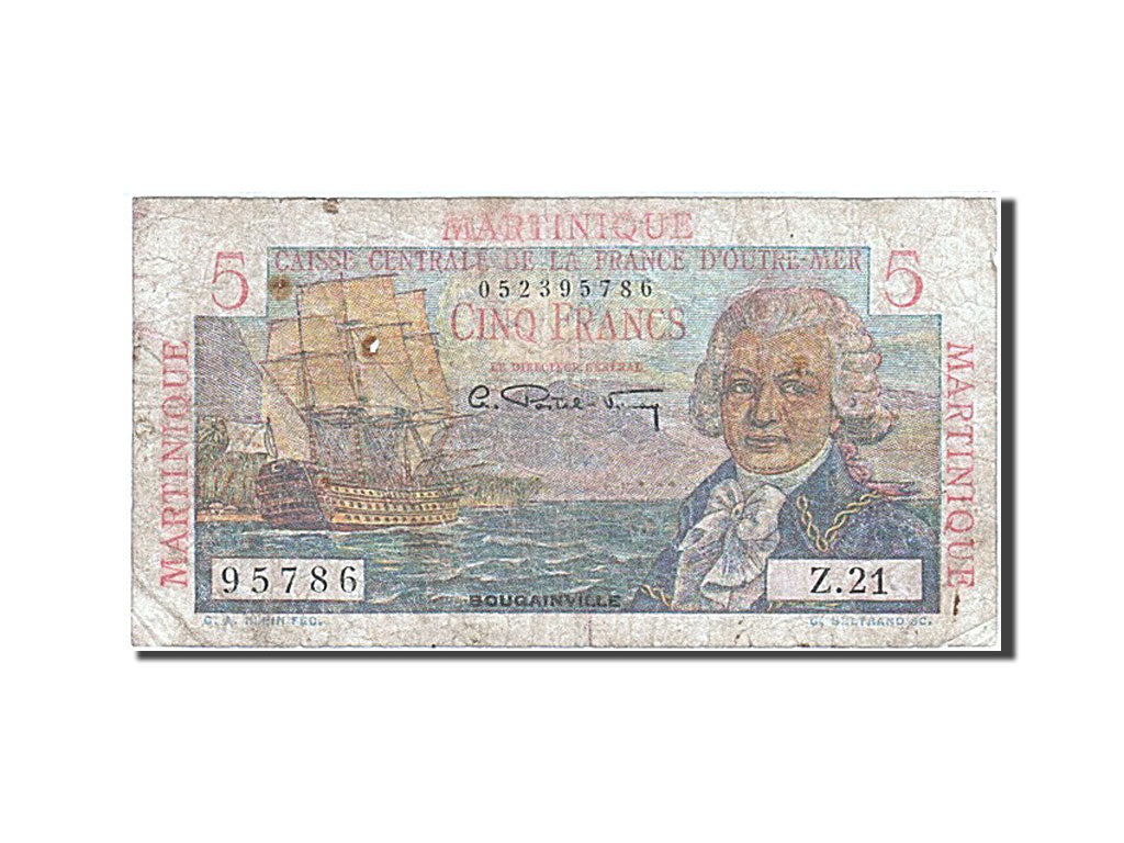 Martinique, 5 Francs, type Bougainville