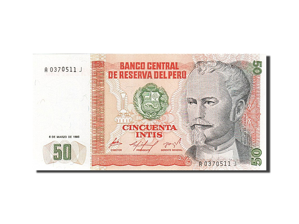 Peru, 50 Intis, 1986, KM #131a, 1986-03-06, UNC(65-70), A 0370511J