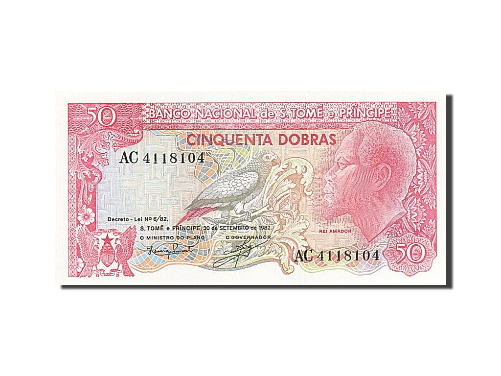 Saint Thomas and Prince, 50 Dobras, 1982, KM #56, 1982-09-30, UNC(65-70), AC...