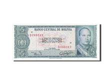 Bolivia, 5 Pesos Bolivianos, 1962, KM #153a, 1962-07-13, UNC(65-70), D 269217
