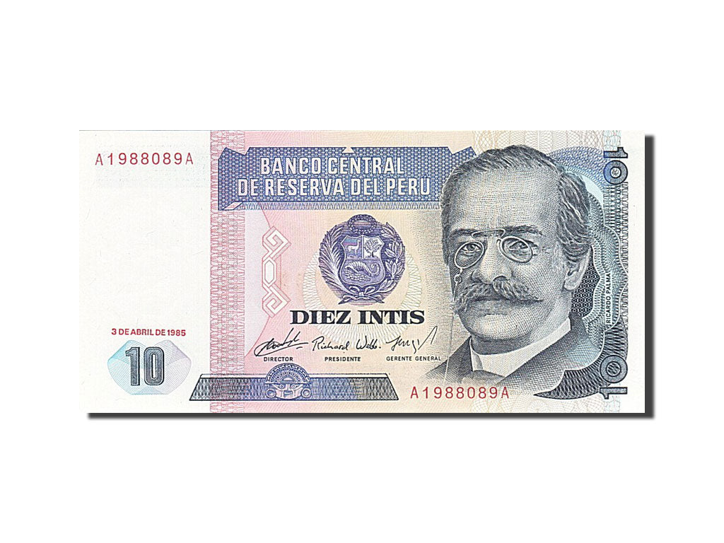 Peru, 10 Intis, 1985, KM #128, 1985-04-03, UNC(65-70), A 1988089 A