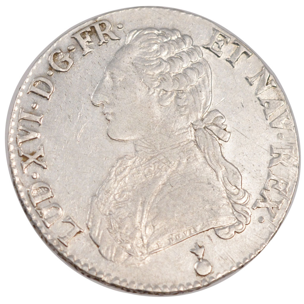 FRANCE, Écu aux branches d'olivier, ECU, 1790, Metz, KM #564.2, EF(40-45), ...