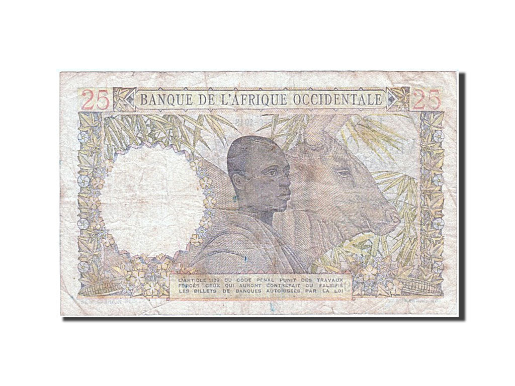 Africa occidentale francese, 25 Francs, 1943, 1943-08-17, MB