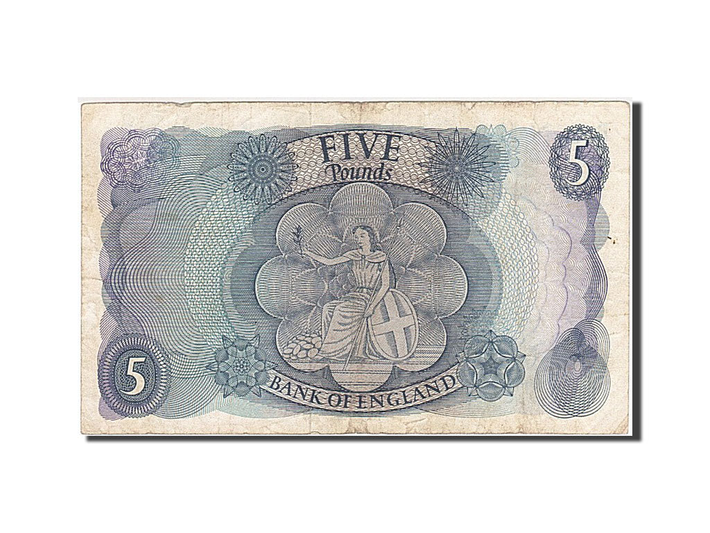 Great Britain, 5 Pounds, 1963, KM #375a, VF(30-35), L53 898452