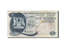Scotland, 5 Pounds, 1969, KM #330, 1969-03-19, VF(30-35), A/2 487322