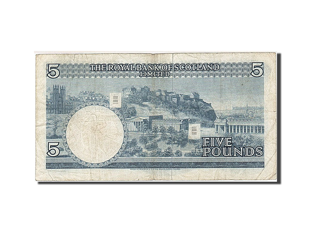 Scotland, 5 Pounds, 1969, KM #330, 1969-03-19, VF(30-35), A/2 487322