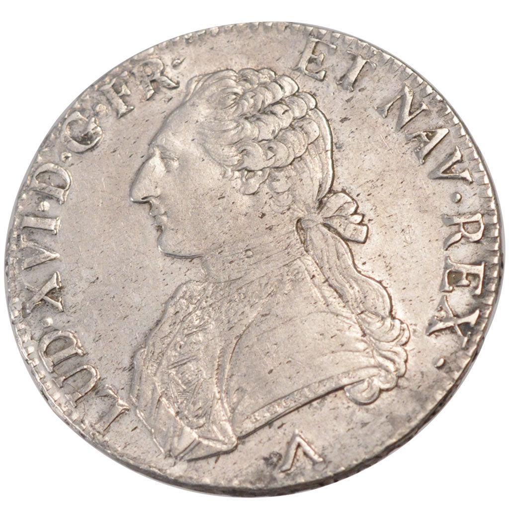 FRANCE, Écu aux branches d'olivier, ECU, 1775, Lille, KM #564.16, EF(40-45), ...