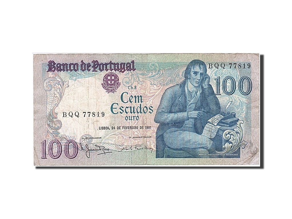 Portugal, 100 Escudos, 1981, KM #178b, 1981-02-24, VF(20-25), BQQ 77819