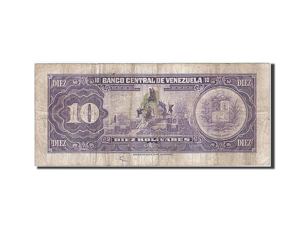 Venezuela, 10 Bolívares, 1972, KM #51b, 1972-04-11, VF(30-35), C11355886