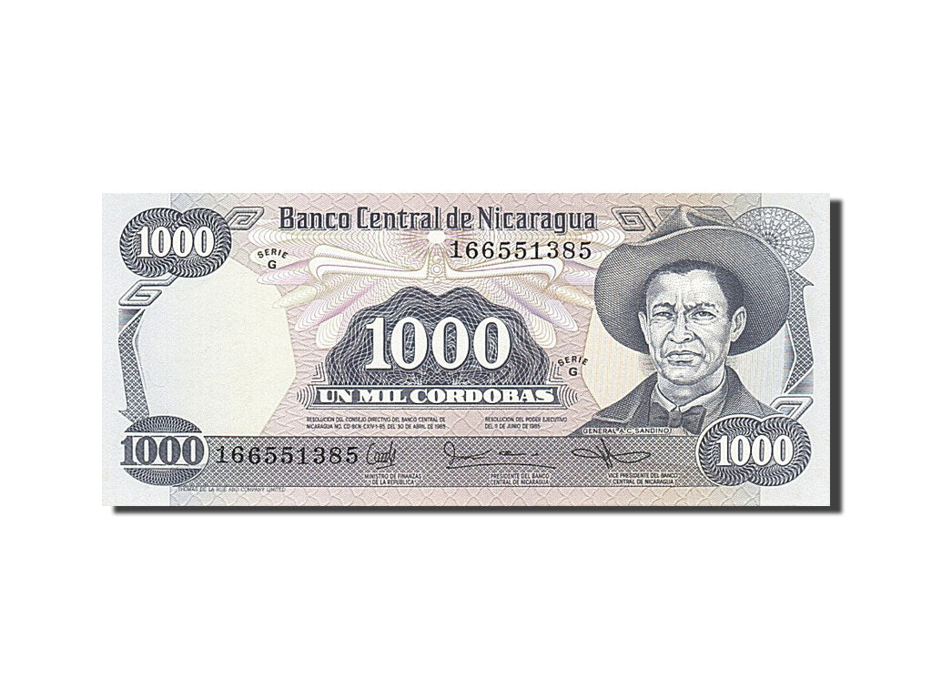 Banknote, Nicaragua, 1000 Cordobas, 1987, UNC(65-70)