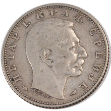 SERBIA, Dinar, 1915, KM #25.1, EF(40-45), Silver, 22.5, 4.98