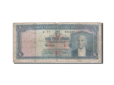 Turquie, 5 Lira, type Président Kamel Ataturk