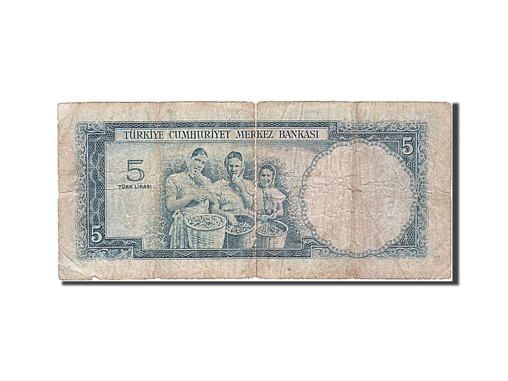 Turquie, 5 Lira, type Président Kamel Ataturk