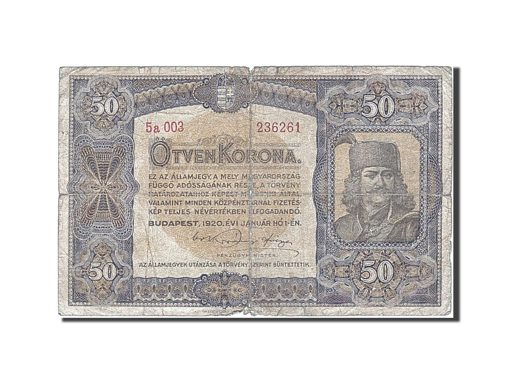 Ungheria, 50 Korona, 1920, 1920-01-01, B